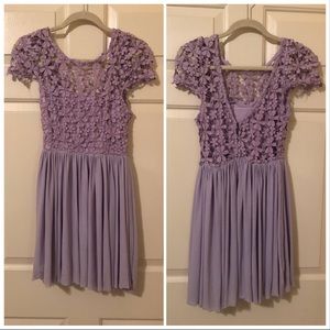 Purple dress with floral detail